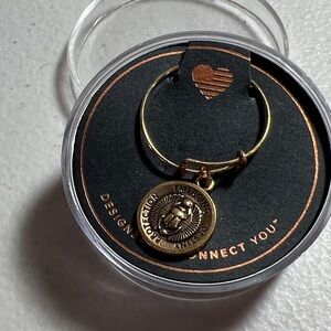 Alex and Ani Gold Scarab Adjustable Charm Ring
